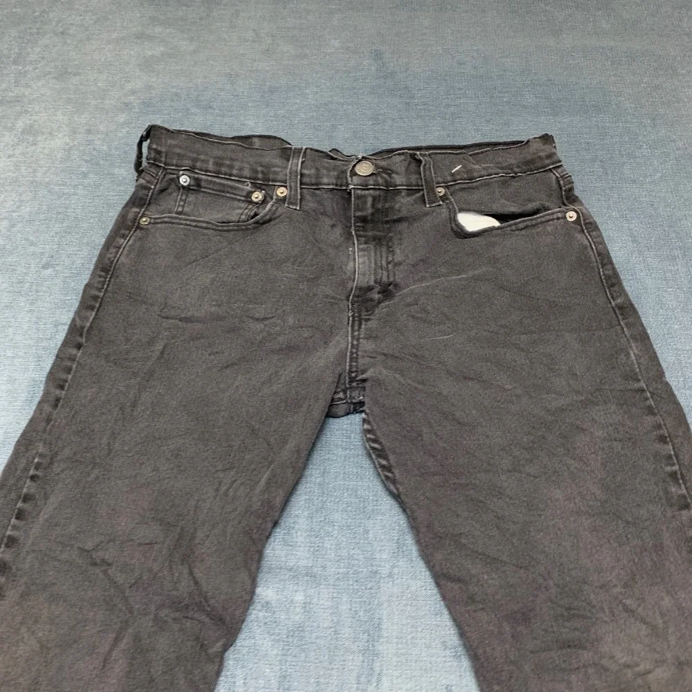 Levi's 514 Jeans Mens 32x30 Faded Black Denim Stretch Everyday Wear Straight Fit